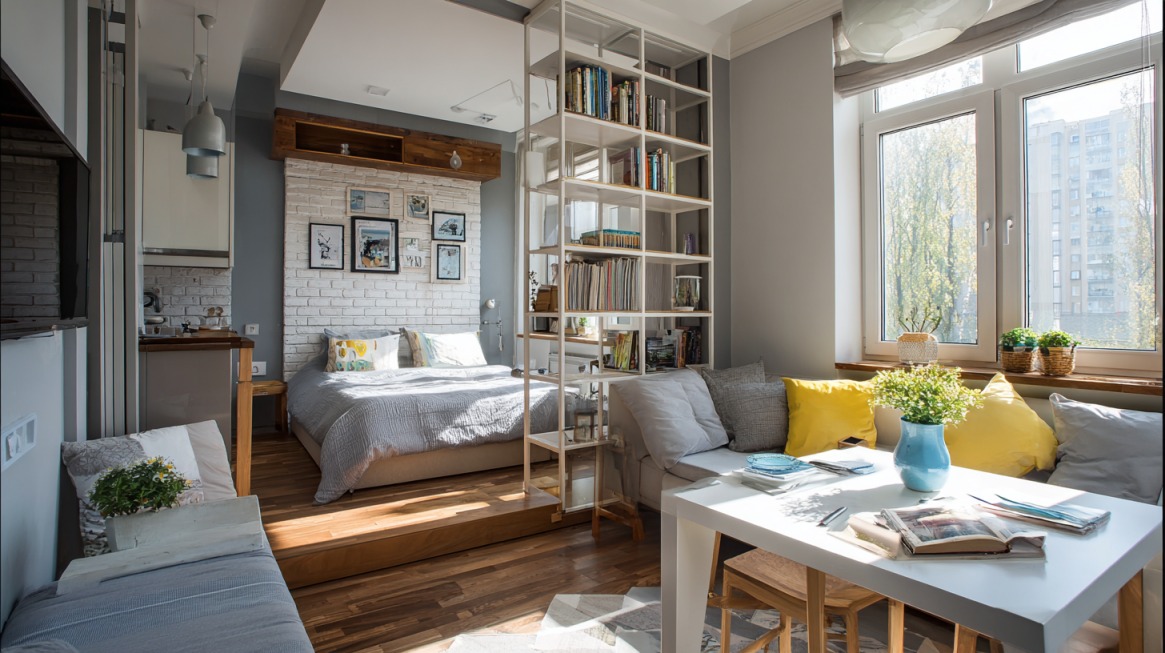 Mali stan sa policama kao pregradom