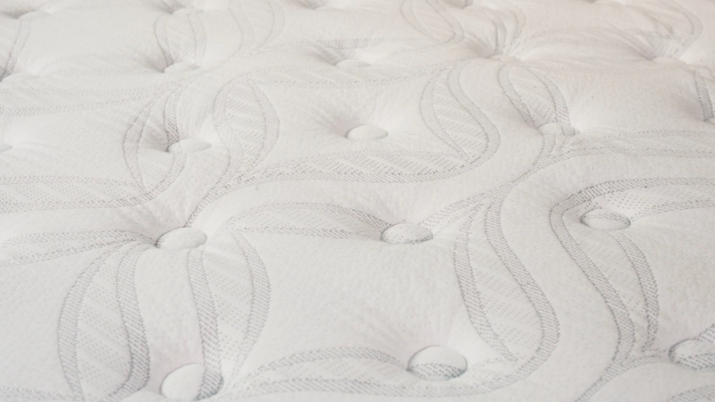 Detalj proštepane navlake dušeka sa mekanom teksturom i ravnomernom površinom